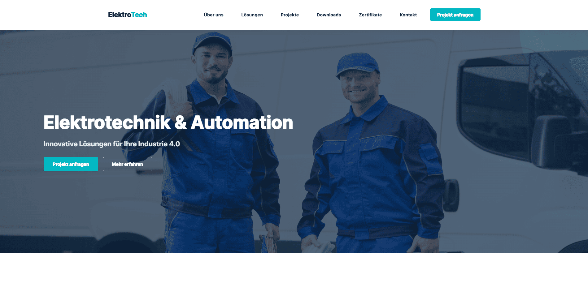 ElektroTech – Startseite / Hero